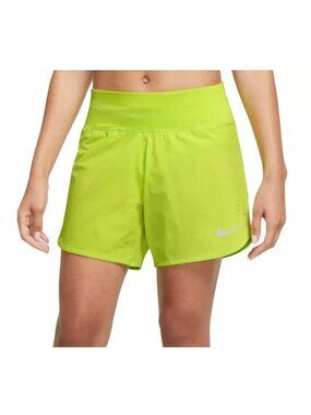 Nike Women's Crew Running Shorts CZ9568-321 Green Size S Small